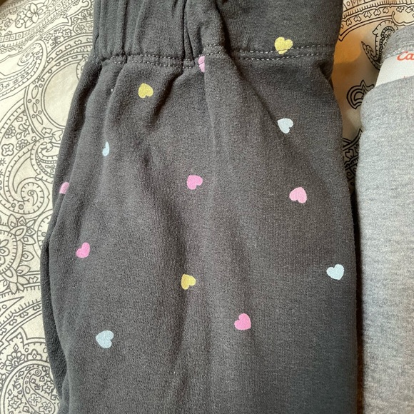 3/$12 Kids Leggings Set - Black, Gray, Multicolor Hearts - Picture 2 of 7